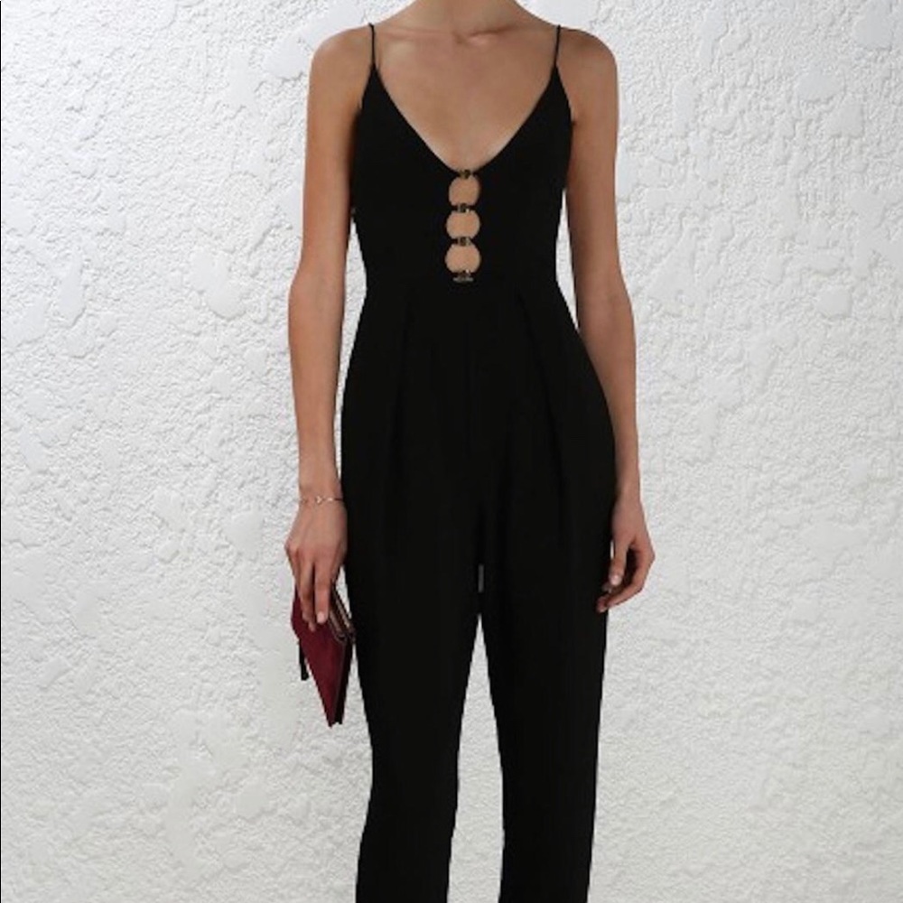 Zimmerman Crepe Link Jumpsuit Black